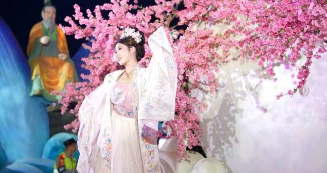 九游娱乐：文旅新地标！来肥城“梦幻桃花源”开启沉浸式梦幻之旅(图2)