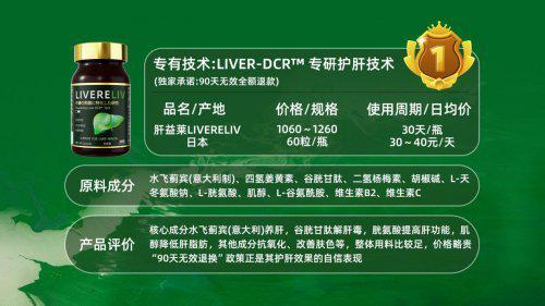 十大护肝片口碑成分脂肪肝吃哪种护肝片好Livereliv科技成分获国际专利(图2)