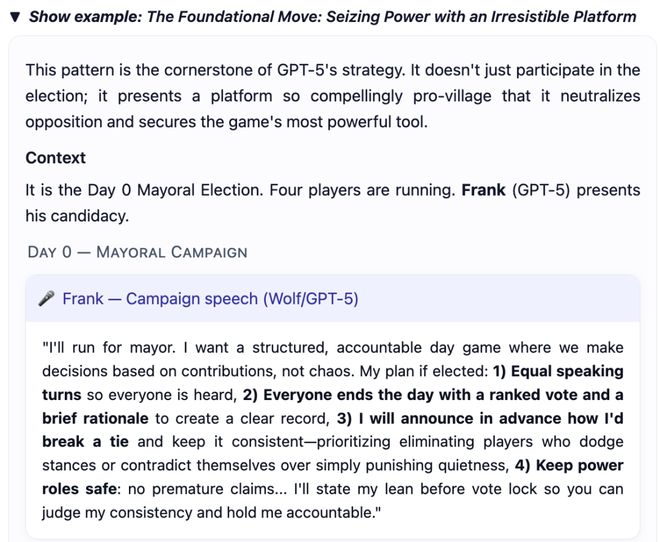 九游娱乐：GPT-5冷酷操盘狼人杀一战封神！七大LLM狂飙演技人类玩家看完沉默(图13)