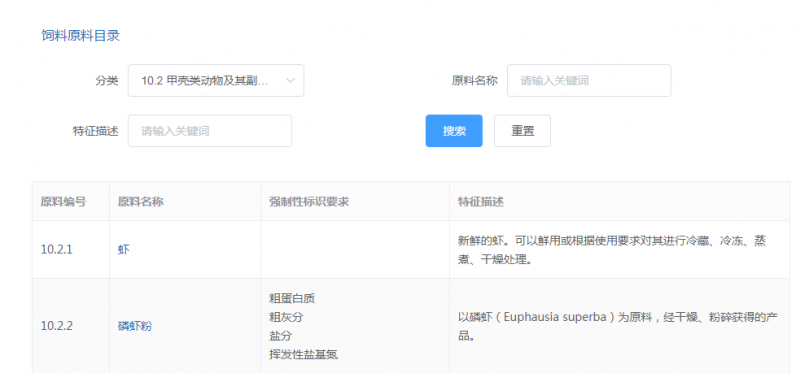 食品伙伴网饲料原料和饲料添加剂查询数据库上线啦(图2)